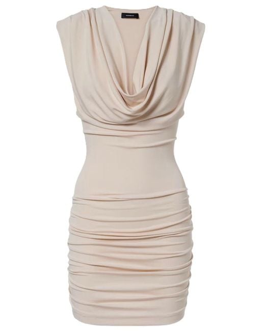 Wardrobe NYC Natural Draped Midi Dress