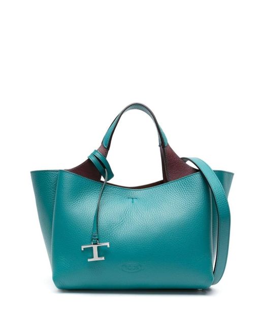 Tod's Blue Mini Leather Tote Bag