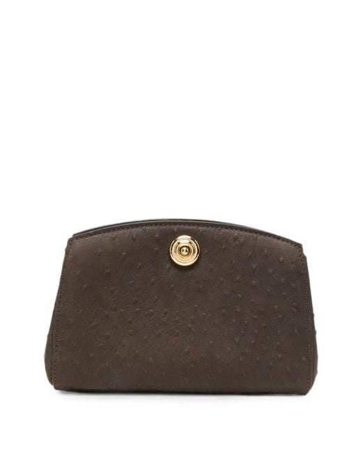 Liffner Brown Pushlock Clutch