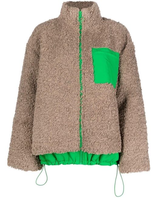Stine Goya Dakota Teddy-fleece Jacket in Green | Lyst Canada