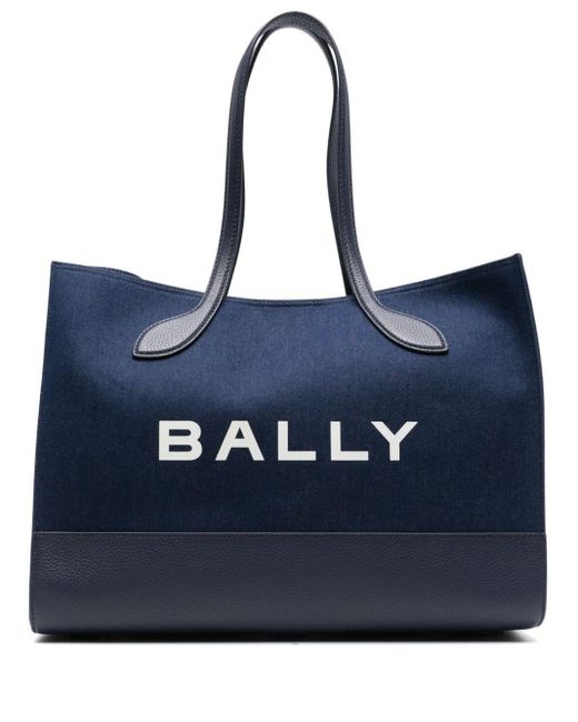 Bally Blue Keep On Twill Tote Bag