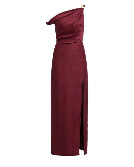 Aje. Red Bridgette Midi Dress