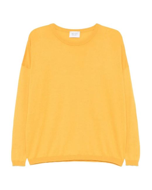 Be You Yellow Crew Neck Sweater