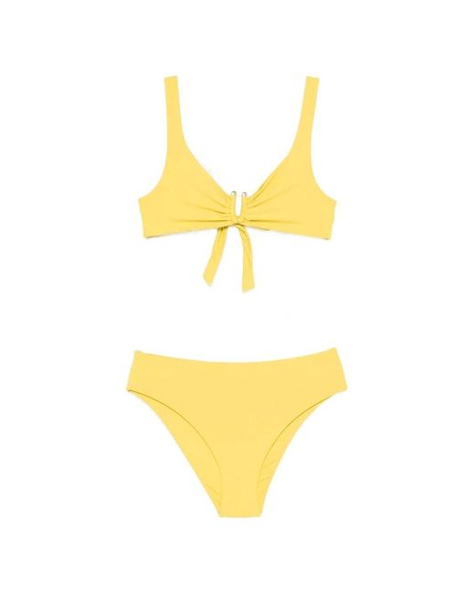 Fisico Yellow Bikini Con Dettaglio Metallico