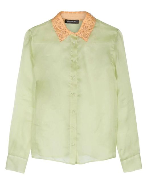 Fabiana Filippi Green Semi-sheer Silk Shirt
