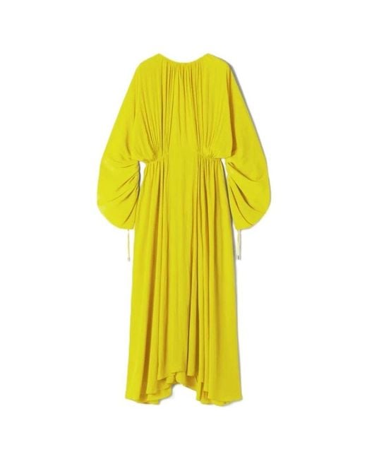 Lanvin Yellow Pleated Dress