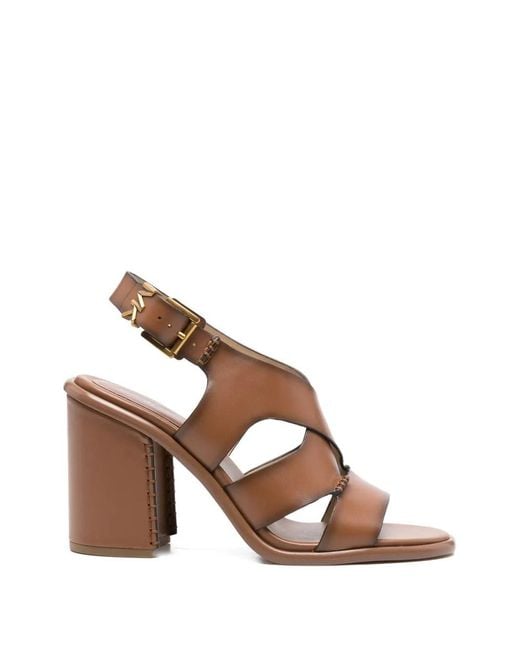 Michael Kors Brown Raven Block Heel Sandal