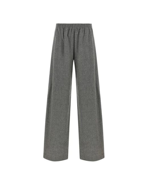 Fabiana Filippi Gray Elastic Waist Trousers
