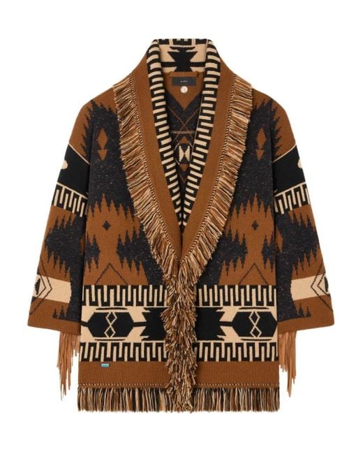 Cardigan Dreamscape Con Frange di Alanui in Brown