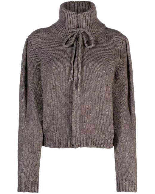 Lemaire Cardigan With Snaps in Brown | Lyst