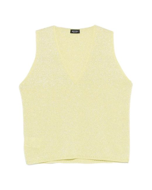 NEERA 20.52 Yellow Knit Top