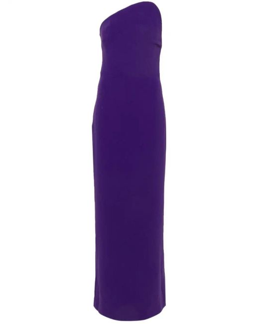 Solace London Purple Eve Crepe Gown