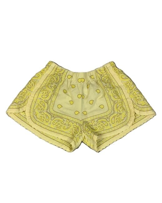 ORSINA Yellow Banadana Shorts
