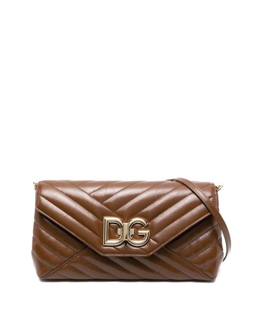 Dolce & Gabbana Quilted Bag in Brown Lyst