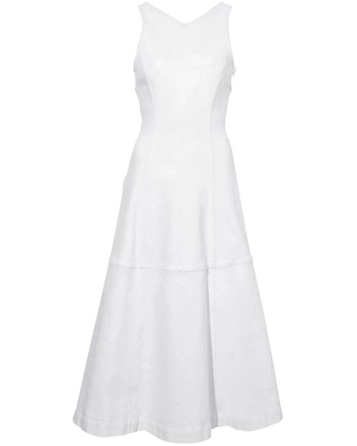 Arlet Sleeveless Dress In Stretch Twill di Proenza Schouler in White