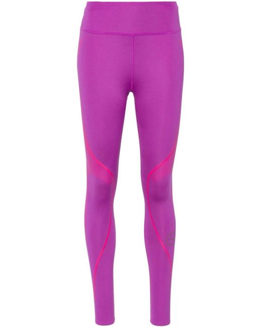 Adidas By Stella McCartney Purple Drawstring Cropped leggings