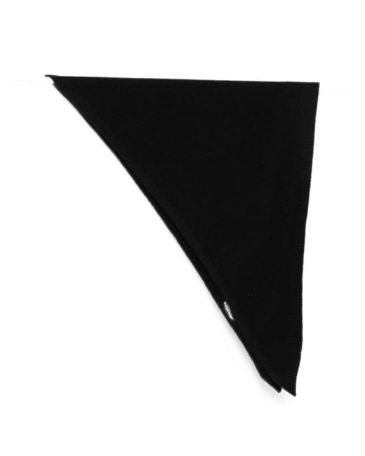 Small Knitted Triangle Scarf di Rohe in Black