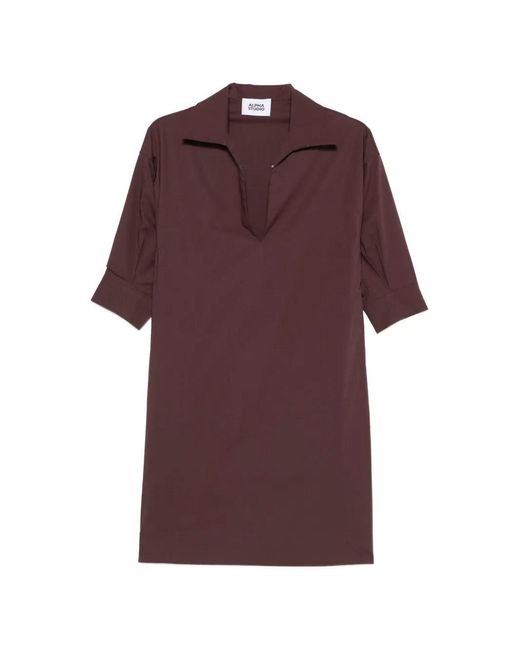 Alpha Studio Purple Polo Dress