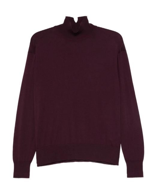 Featherweight Turtleneck di Another Tomorrow in Purple