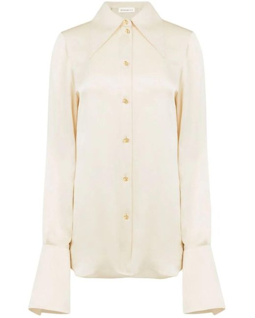 Nina Ricci White Bell Cuff Shirt