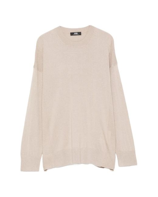 Alpha Studio Natural Crew Neck Sweater