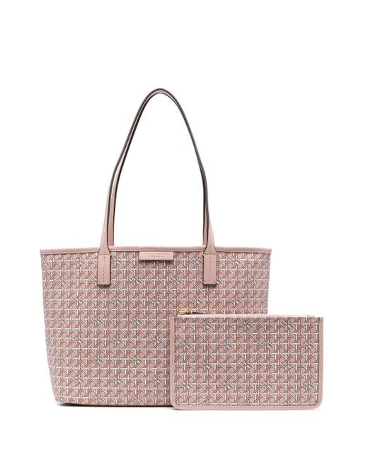 Tory Burch Pink Ever-ready Monogram Tote Bag