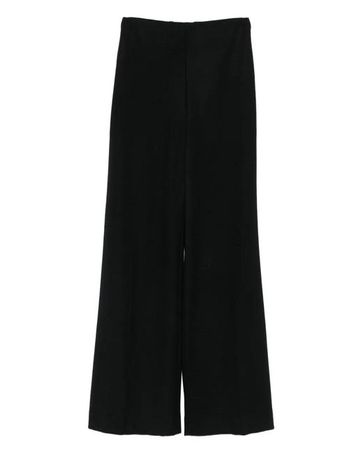 Harris Wharf London Black Wide Leg Trousers