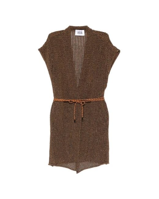 Alpha Studio Brown Oversize Cardigan