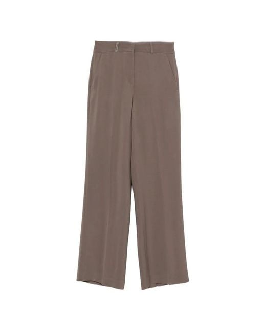 Peserico Brown Tailored Trousers