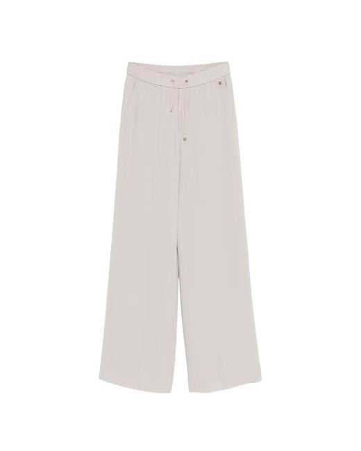 Herno White Drawstring-Fastening Trousers