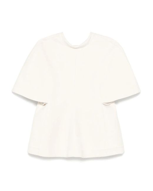 Carven White Short Sleeve Tunic