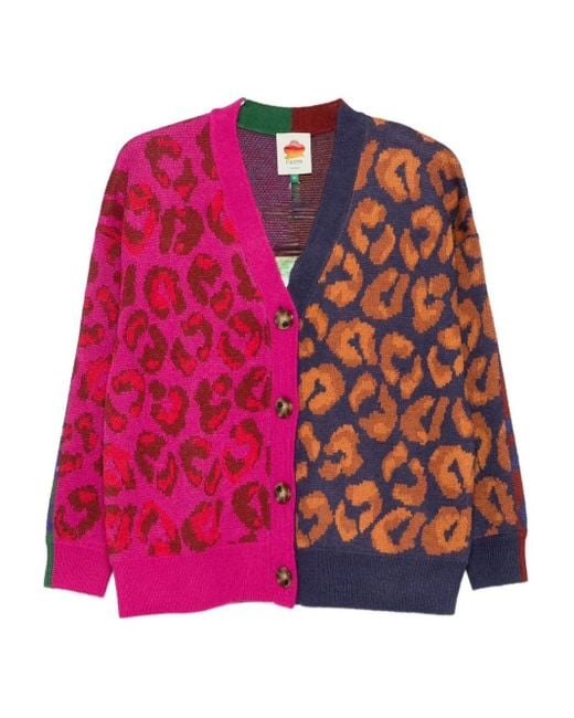 Cardigan Con Bottoni di Farm Rio in Pink