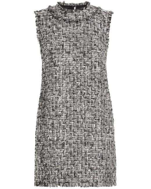 Dolce & Gabbana Gray Tweed Dress