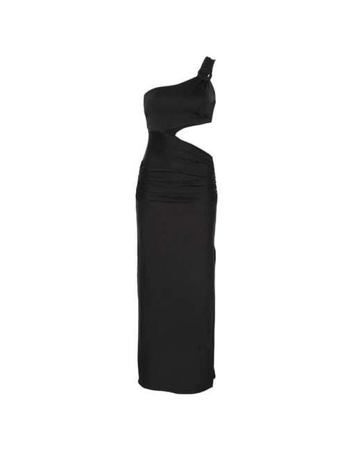 Fisico Black One Shoulder Dress