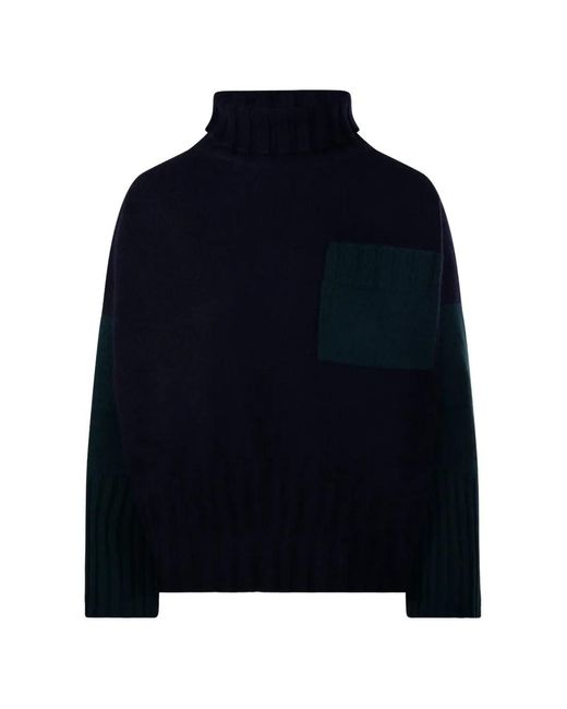 Be You Blue Two Tone Sweater