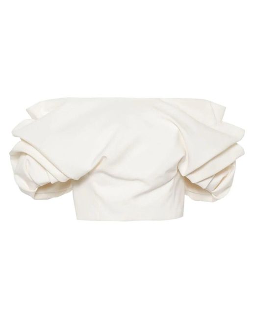 Gabriela Hearst Erwan Top In Silk Wool Cady in Natural Lyst