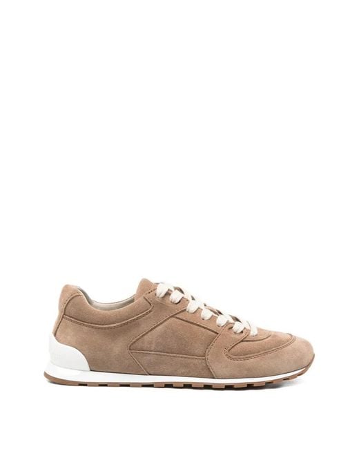 Brunello Cucinelli Natural Suede Sneackers