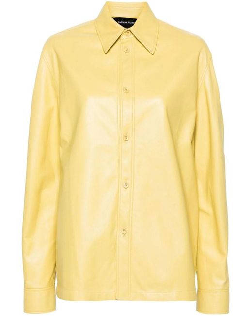 Fabiana Filippi Yellow Leather Jacket