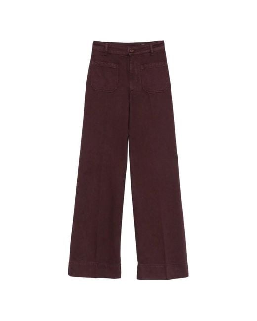 Victoria Beckham Purple Alina Trousers