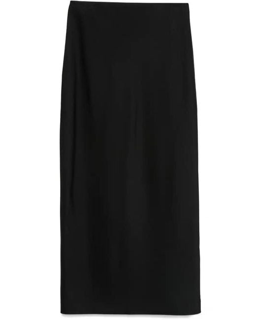 Carven Black Long Skirt