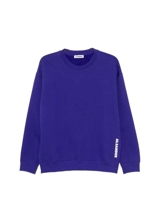 Jil Sander Purple Crew Neck Sweater