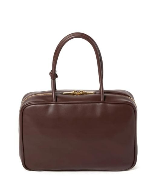 Miu Miu Brown Beau Large Leather Handbag