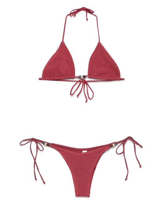 Bondeye Red Beaded Ingrid Triangle