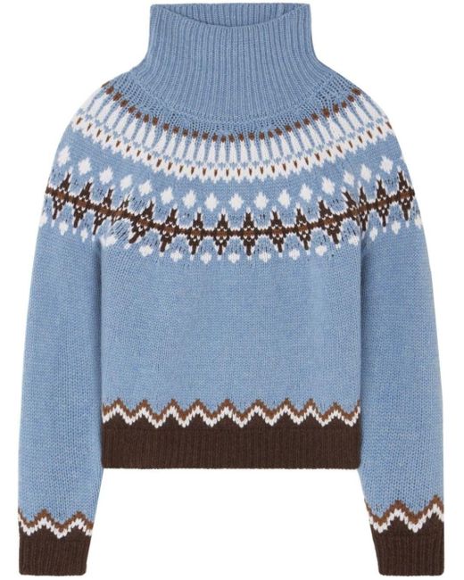 Alanui Blue Sweet Winter Turtleneck