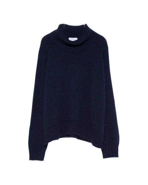 Be You Blue High Neck Sweater