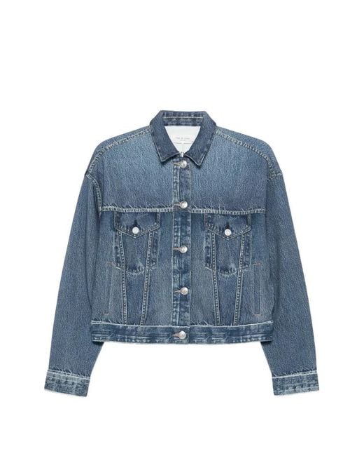 Rag & Bone Blue Terry Trucker
