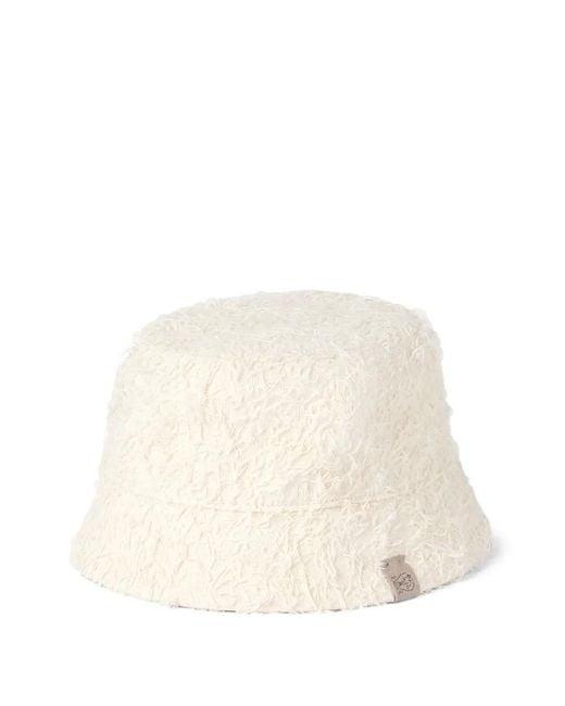 Brunello Cucinelli Natural Logo-patch Bucket Hat