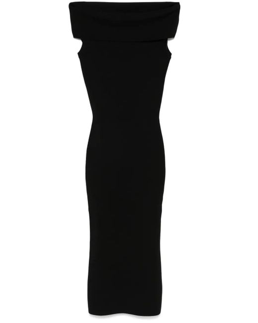 Abito Midi Con Spalle Scoperte di MICHAEL Michael Kors in Black