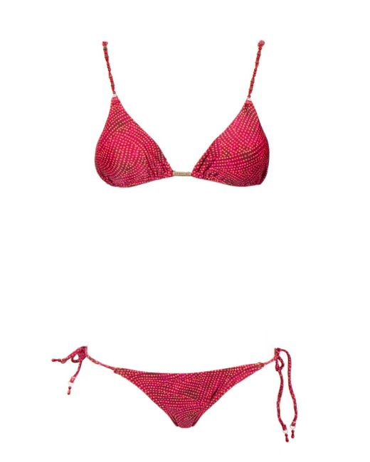 Cia.Marítima Red Printed Bikini Set