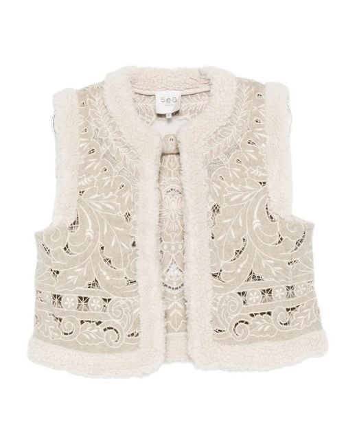 Sea Natural Ceci Embroidered Gilet